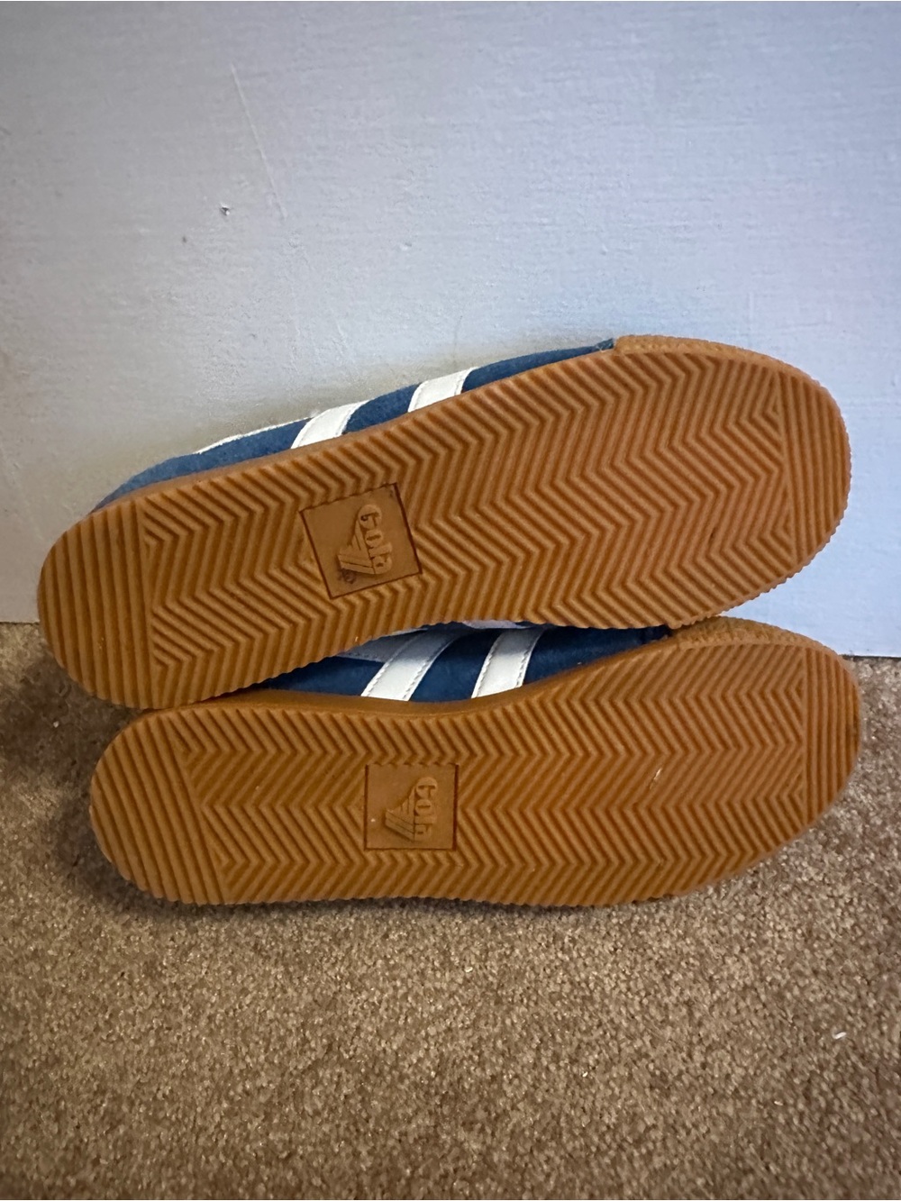 Gola Elan Suede Sneakers Blue White Gum Sole Low Top Retro Womens Size 6 US (EU - Picture 2 of 5